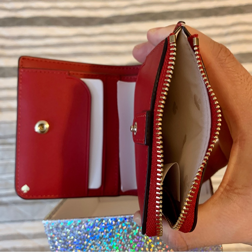 SOLD❗️Kate Spade Pink Multi L-Zip Bifold Wallet - Picture 9 of 11